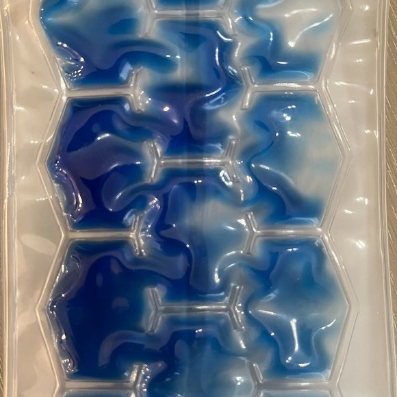 Freeze Beverage Tote / Ice Bucket To-Go / Wine Chill Bag / Clear & Blue … - Picture 6 of 10